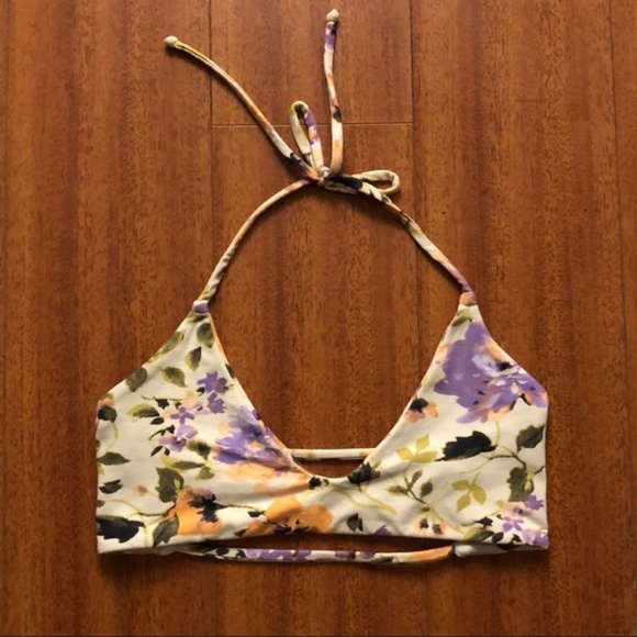 Midori Trendy Peony Floral Sexy Summer Bikini Top - Picture 6 of 8